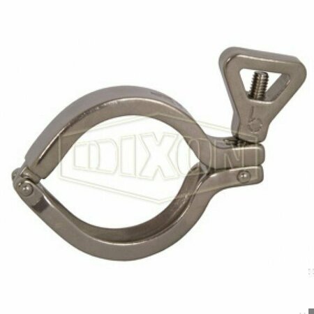 DIXON I-Line Heavy Duty Clamp, 2-1/2 in Tube, 304 SS, Domestic 13ILH250